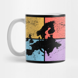 Europe Pop Art Design - Colorful Map Art Mug