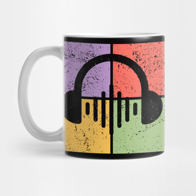 Music Lover's Pop Art Design - Retro Headphones by TuncGK