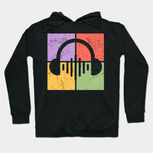 Music Lover's Pop Art Design - Retro Headphones Hoodie