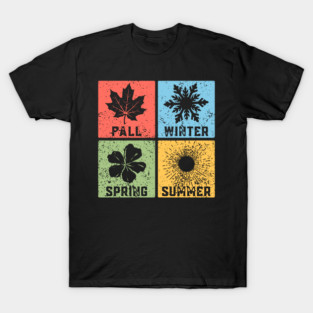 Four Seasons Pop Art Design - Seasonal Icons T-Shirt