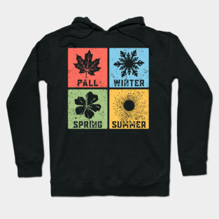 Four Seasons Pop Art Design - Seasonal Icons Hoodie