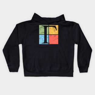 Gamma Pop Art Design - Greek Symbol in Retro Style Kids Hoodie