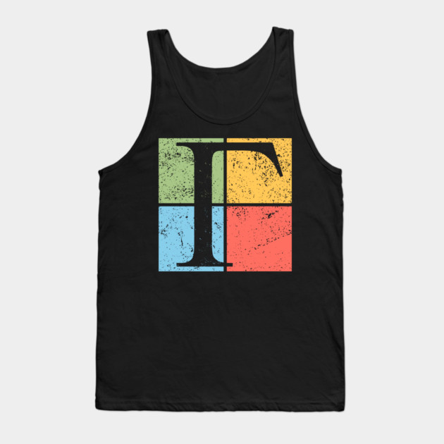 Gamma Pop Art Design - Greek Symbol in Retro Style Tank Top by TuncGK