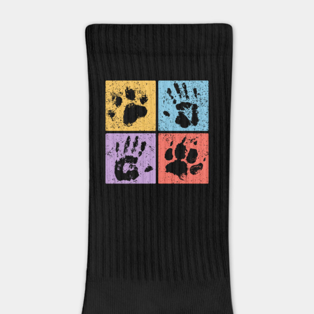 Hands and Paws Pop Art Design - Retro Animal Love by TuncGK