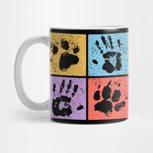 Hands and Paws Pop Art Design - Retro Animal Love by TuncGK