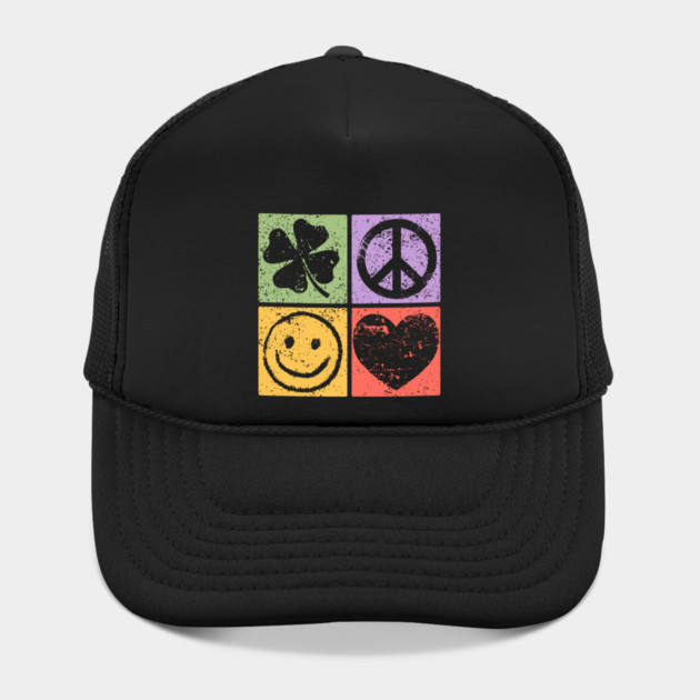 Luck, Peace, Smile, Love Pop Art Design by TuncGK
