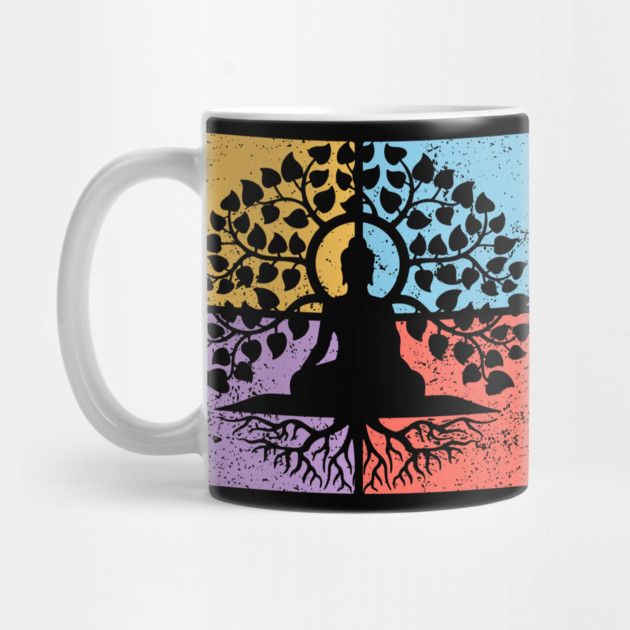 Meditation Tree of Life Pop Art Design - Zen Art by TuncGK