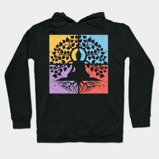 Meditation Tree of Life Pop Art Design - Zen Art Hoodie