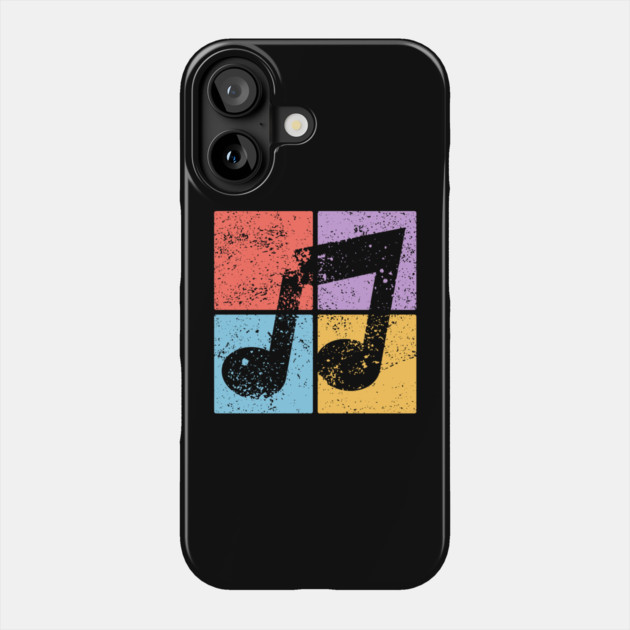 Musical Note Pop Art Design - Retro Music Symbol Phone Case by TuncGK
