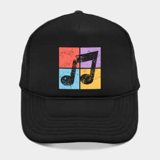 Musical Note Pop Art Design - Retro Music Symbol Hat