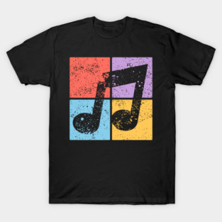 Musical Note Pop Art Design - Retro Music Symbol T-Shirt
