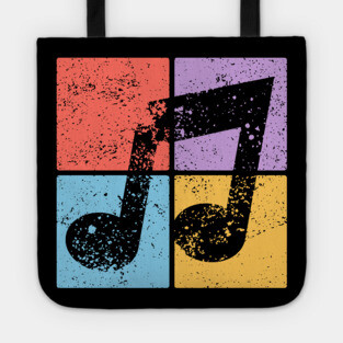 Musical Note Pop Art Design - Retro Music Symbol Tote