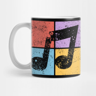 Musical Note Pop Art Design - Retro Music Symbol Mug