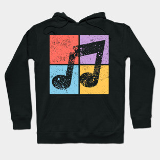 Musical Note Pop Art Design - Retro Music Symbol Hoodie
