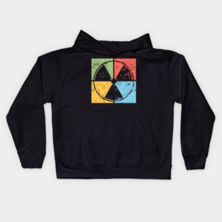 Nuclear Waste Pop Art Design - Retro Hazard Icon Kids Hoodie
