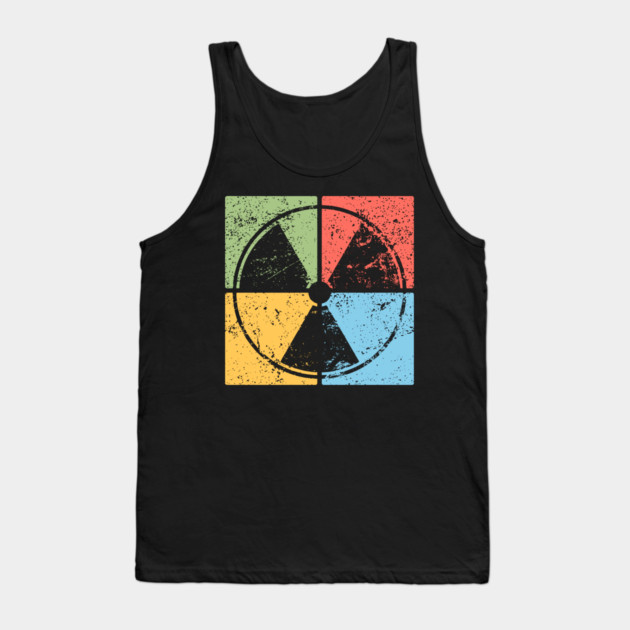 Nuclear Waste Pop Art Design - Retro Hazard Icon Tank Top by TuncGK