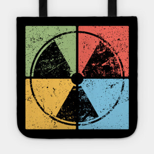 Nuclear Waste Pop Art Design - Retro Hazard Icon Tote