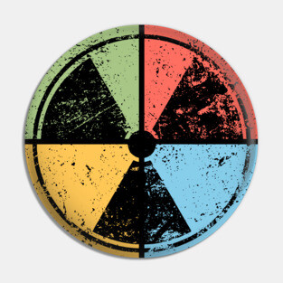 Nuclear Waste Pop Art Design - Retro Hazard Icon Pin
