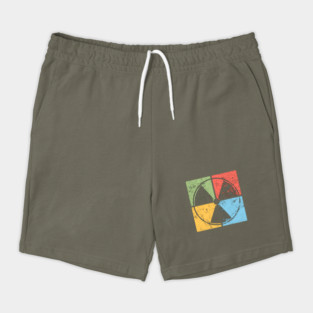 Nuclear Waste Pop Art Design - Retro Hazard Icon Shorts