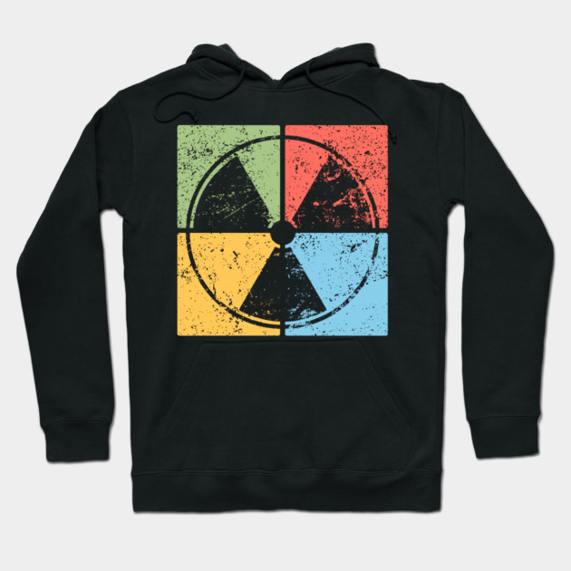 Nuclear Waste Pop Art Design - Retro Hazard Icon Hoodie by TuncGK