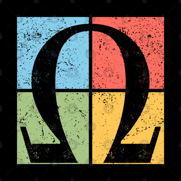 Omega Pop Art Design - Greek Letter Retro Artwork by TuncGK