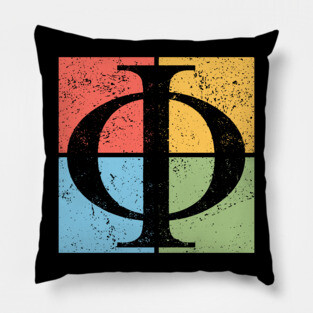 Phi Pop Art Design - Golden Ratio Symbol Art Pillow