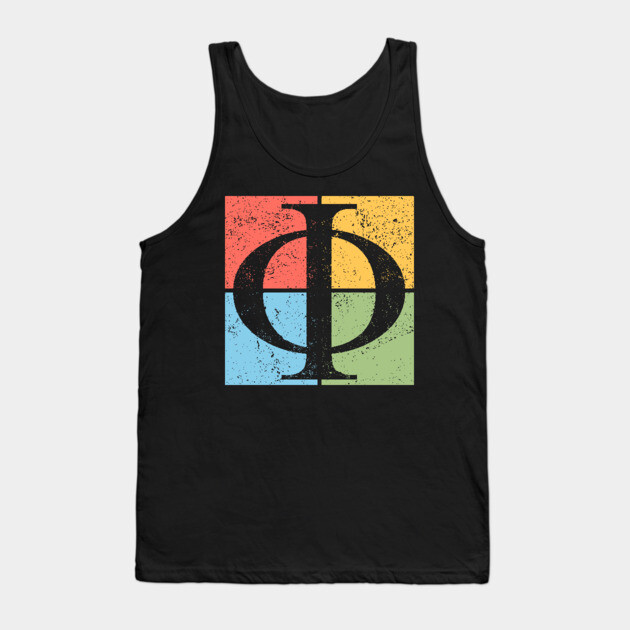 Phi Pop Art Design - Golden Ratio Symbol Art Tank Top by TuncGK