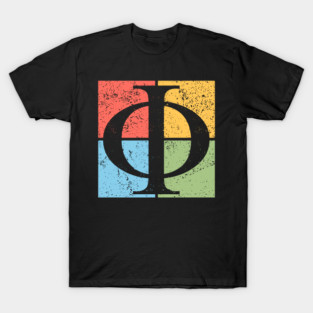 Phi Pop Art Design - Golden Ratio Symbol Art T-Shirt