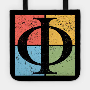 Phi Pop Art Design - Golden Ratio Symbol Art Tote
