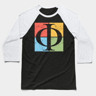 Phi Pop Art Design - Golden Ratio Symbol Art Baseball T-Shirt