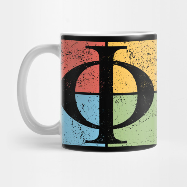 Phi Pop Art Design - Golden Ratio Symbol Art by TuncGK