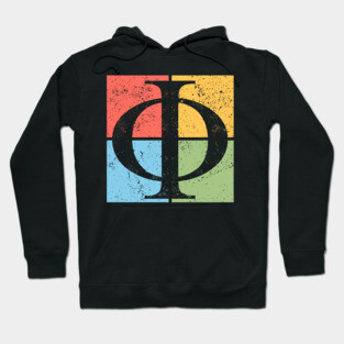 Phi Pop Art Design - Golden Ratio Symbol Art Hoodie
