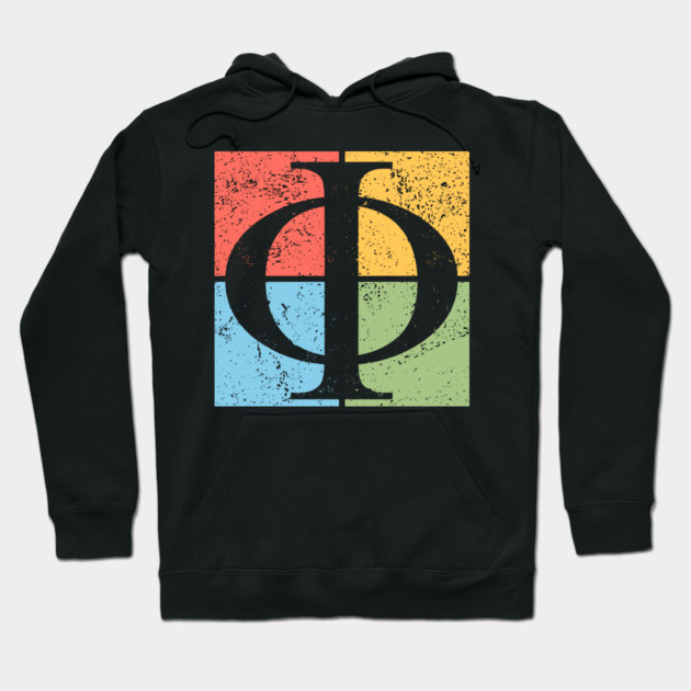 Phi Pop Art Design - Golden Ratio Symbol Art Hoodie by TuncGK