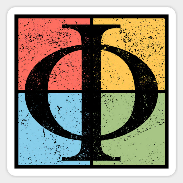 Phi Pop Art Design - Golden Ratio Symbol Art Magnet by TuncGK