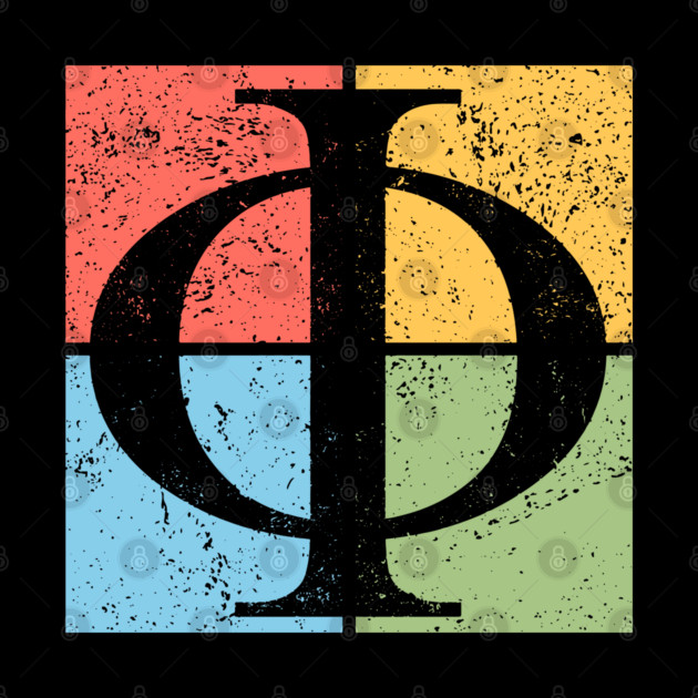 Phi Pop Art Design - Golden Ratio Symbol Art by TuncGK