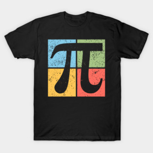 Pi Pop Art Design - Retro Mathematical Symbol T-Shirt