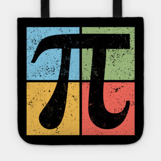 Pi Pop Art Design - Retro Mathematical Symbol Tote