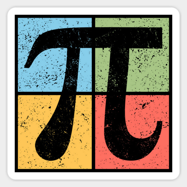 Pi Pop Art Design - Retro Mathematical Symbol Magnet by TuncGK