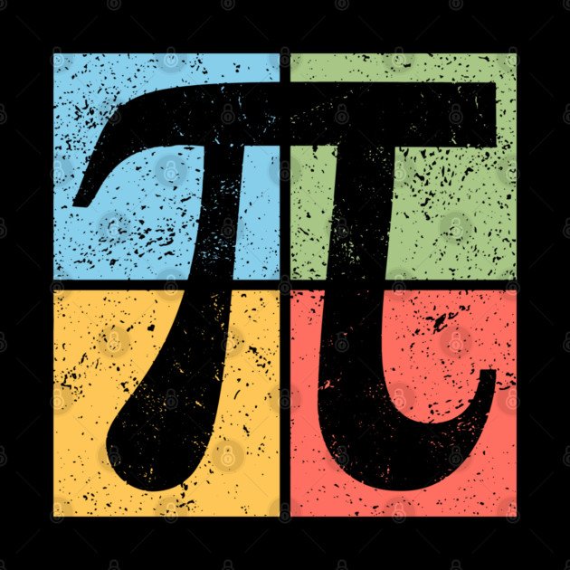 Pi Pop Art Design - Retro Mathematical Symbol by TuncGK