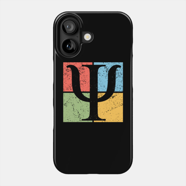 Psi Pop Art Design - Greek Letter and Science Icon Phone Case by TuncGK