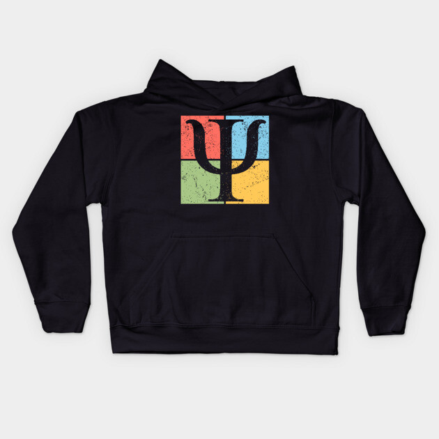 Psi Pop Art Design - Greek Letter and Science Icon Kids Hoodie by TuncGK