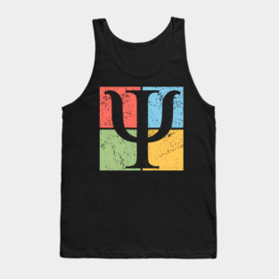 Psi Pop Art Design - Greek Letter and Science Icon Tank Top