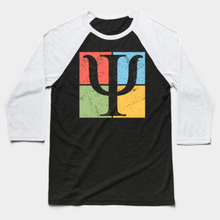 Psi Pop Art Design - Greek Letter and Science Icon Baseball T-Shirt