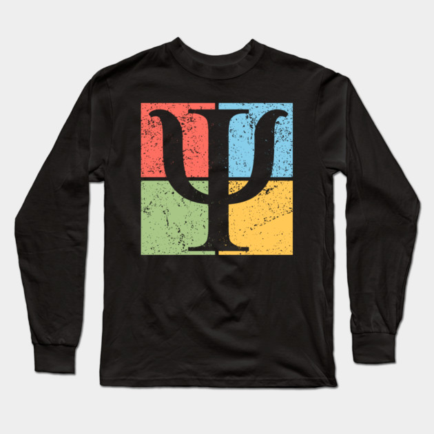 Psi Pop Art Design - Greek Letter and Science Icon Long Sleeve T-Shirt by TuncGK