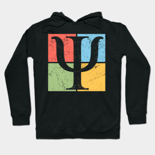 Psi Pop Art Design - Greek Letter and Science Icon Hoodie