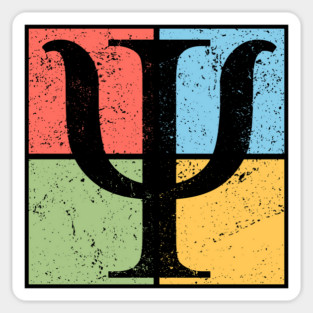 Psi Pop Art Design - Greek Letter and Science Icon Magnet