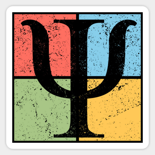 Psi Pop Art Design - Greek Letter and Science Icon Magnet by TuncGK