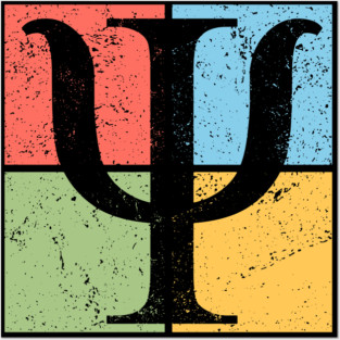 Psi Pop Art Design - Greek Letter and Science Icon Posters and Art