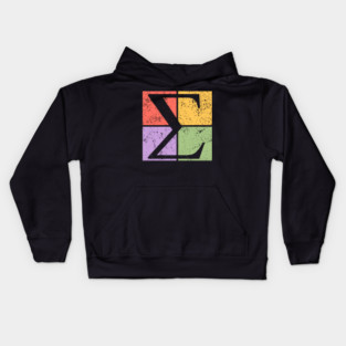 Sigma Pop Art Design - Greek Letter Retro Style Kids Hoodie