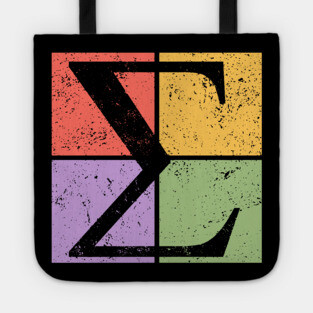 Sigma Pop Art Design - Greek Letter Retro Style Tote